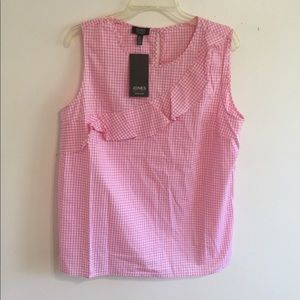 JONES NY SLEEVELESS BLOUSE W/Tags Sz L